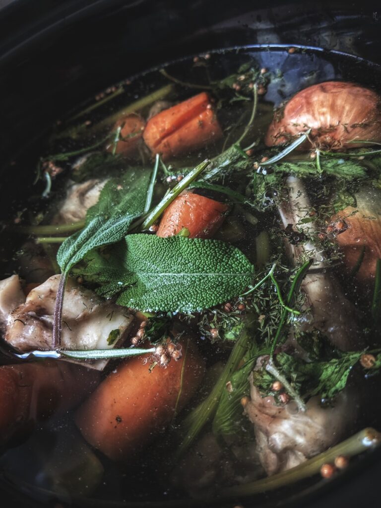 meat and vegetable soup - or bone broth